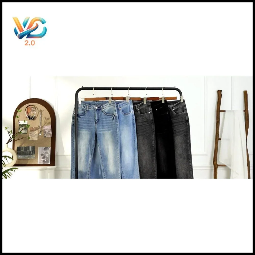 Slim Fit Stretch Tapered Skinny Jeans Comfort Flexible Denim Pants Classic‎